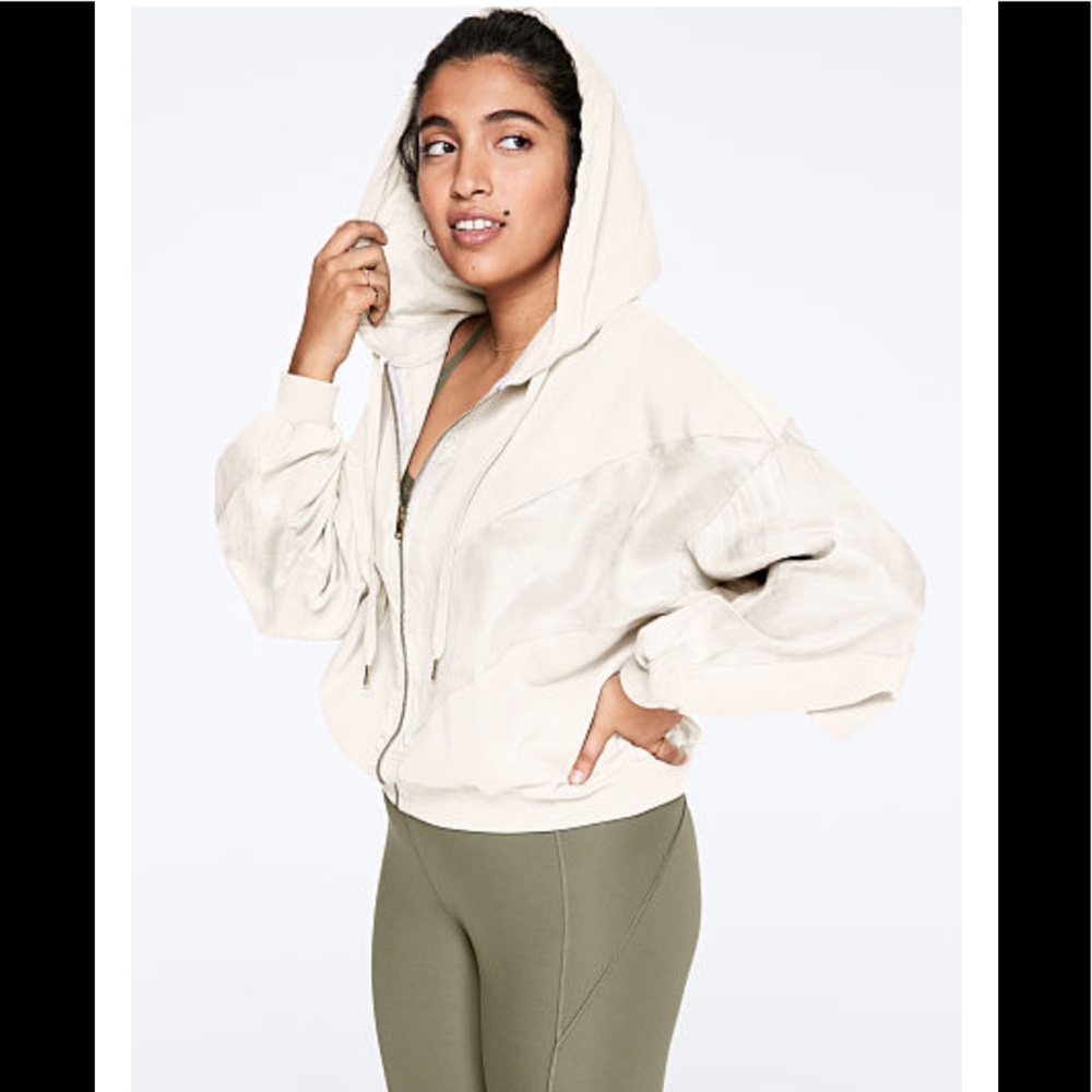 PINK SLOUCHY SPORT FULL-ZIP